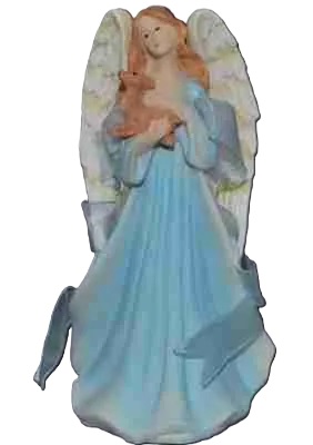 Blue-Fabric-Angel Fabric Ribbon Angel