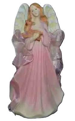 Pink-Fabric-Angel Fabric Ribbon Angel