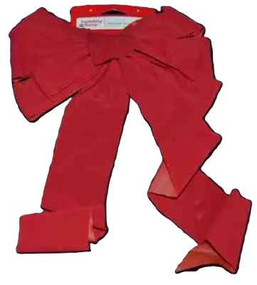 Velvet-Bow Large Red Velvet Bow