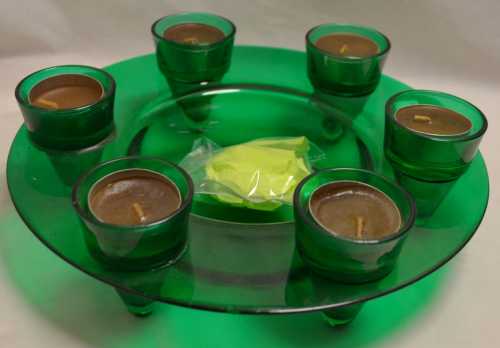 Round Glass Candle Holder