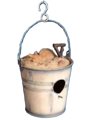 Ocean Beach Bird House Pail