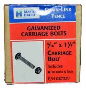 Chain Link Fence Carriage Bolts