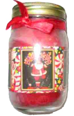 Christmas Jar Christmas Jar Candle with Tag