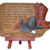 Cowboy Easel Cowboy Logic Prayer Plaque