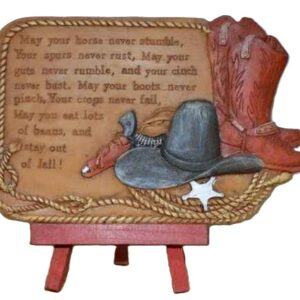 Cowboy Logic Prayer Plaque